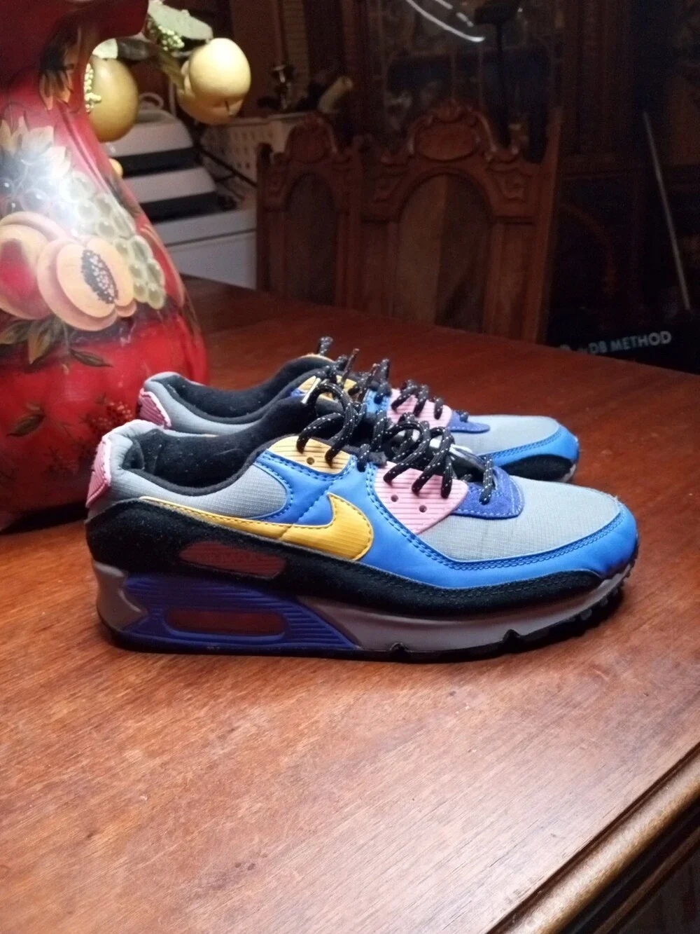 Nike Air Max 90 ACG Men's Size 8 Purple Grey Yellow Sneakers 2020 CN1080-500